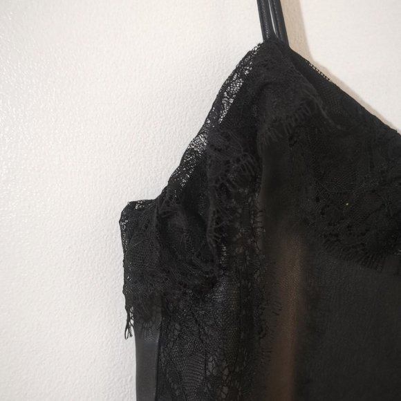 Black Faux Leather Slip Dress - Picture 4 of 4